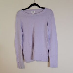 J. Crew Lavender Crewneck Long-Sleeve Top